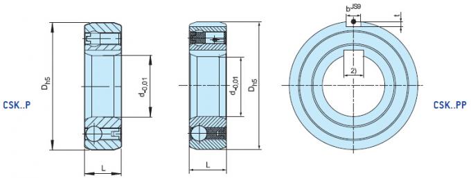 一方向スプラグ型オーバーランニングクラッチ 20x47x14mm 密封 CSK20PP Gcr15 印刷機用 2